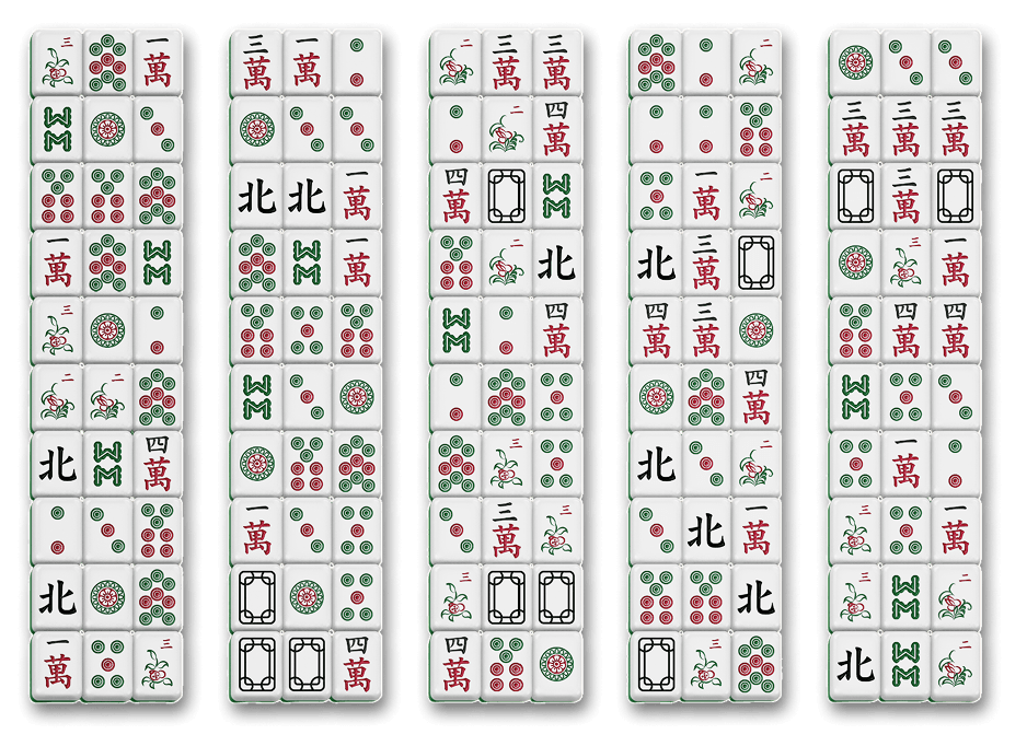 Mahjong Connect Gravity Five columns layout preview.