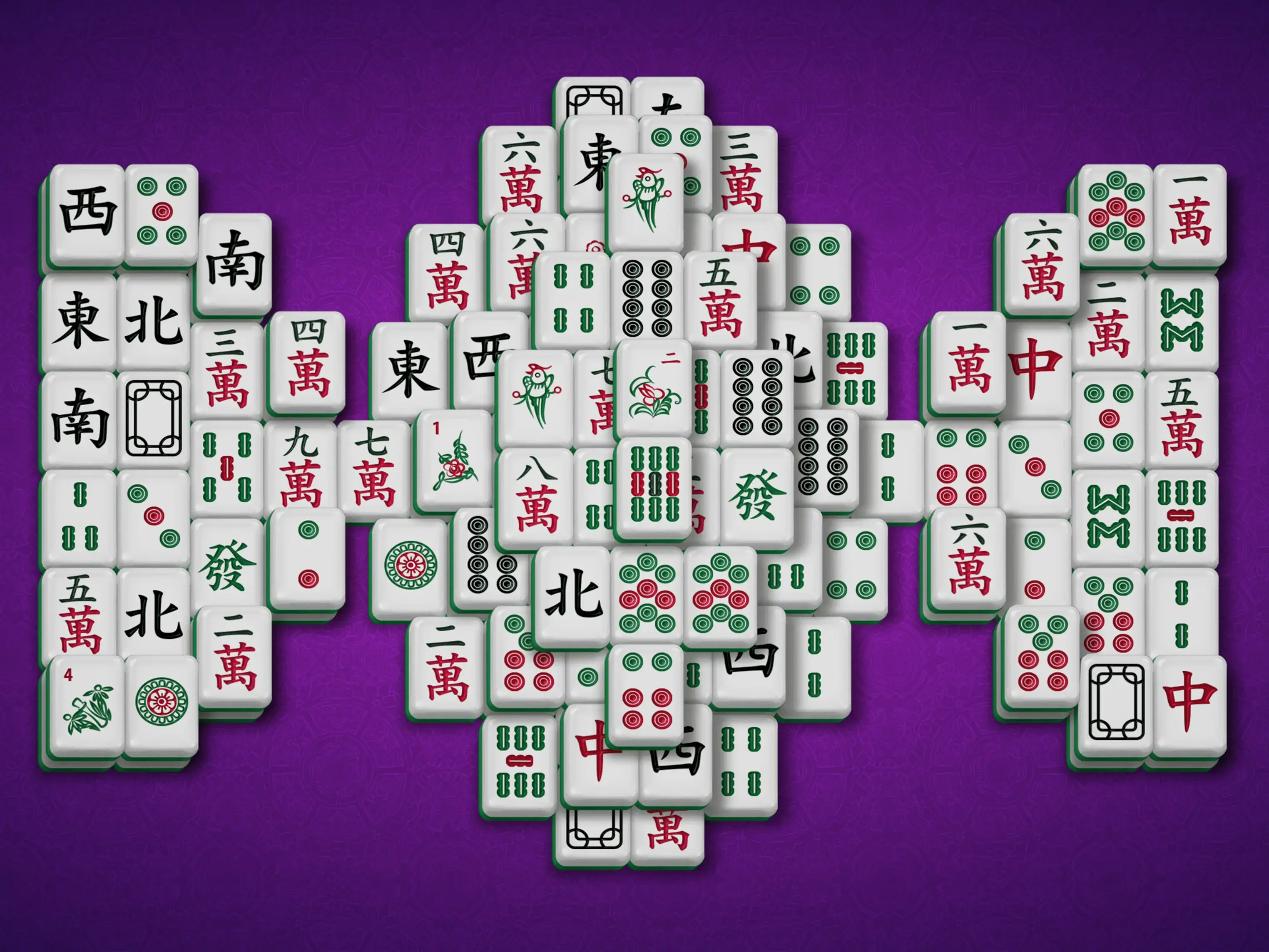The mahjong layout Candy can be played for free in a web browser, including on mobile devices.