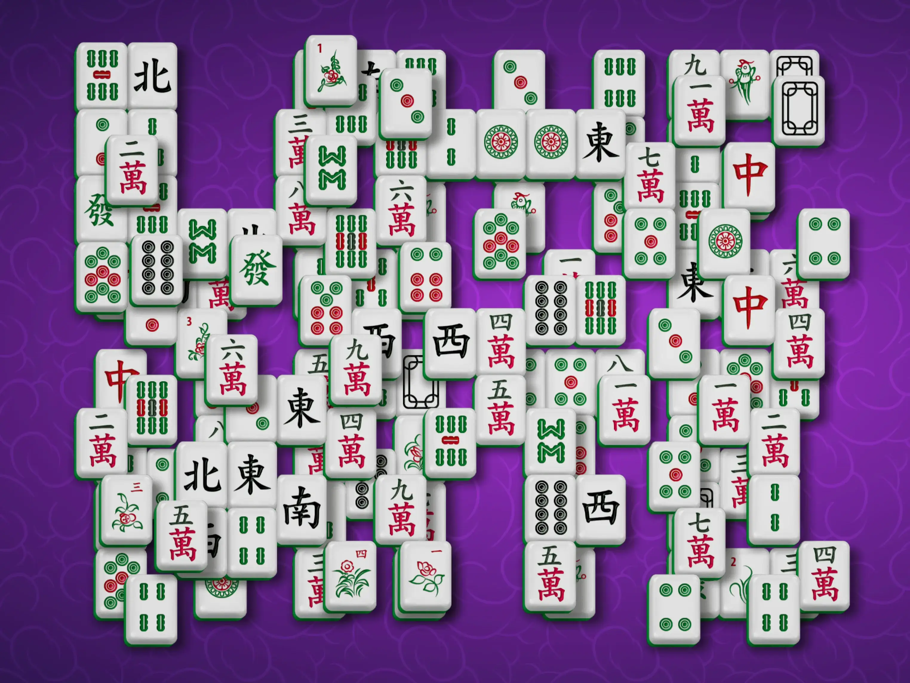 Gameplay des kostenlosen Online-Spiels Mahjong Verborgene Worte