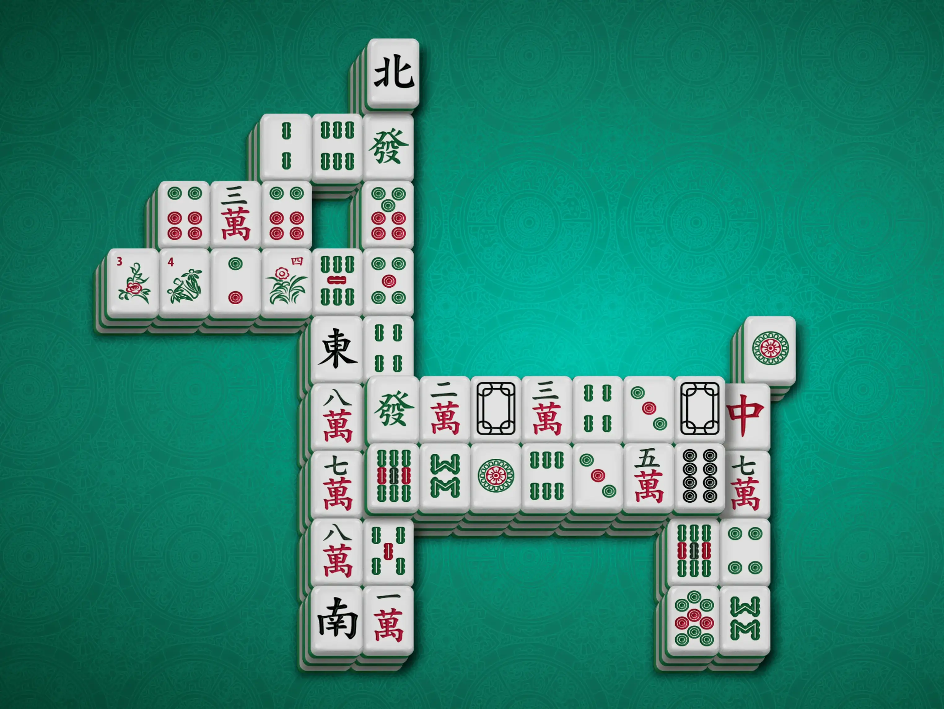 A graphical representation of the mahjong Lama game with an intuitive interface.