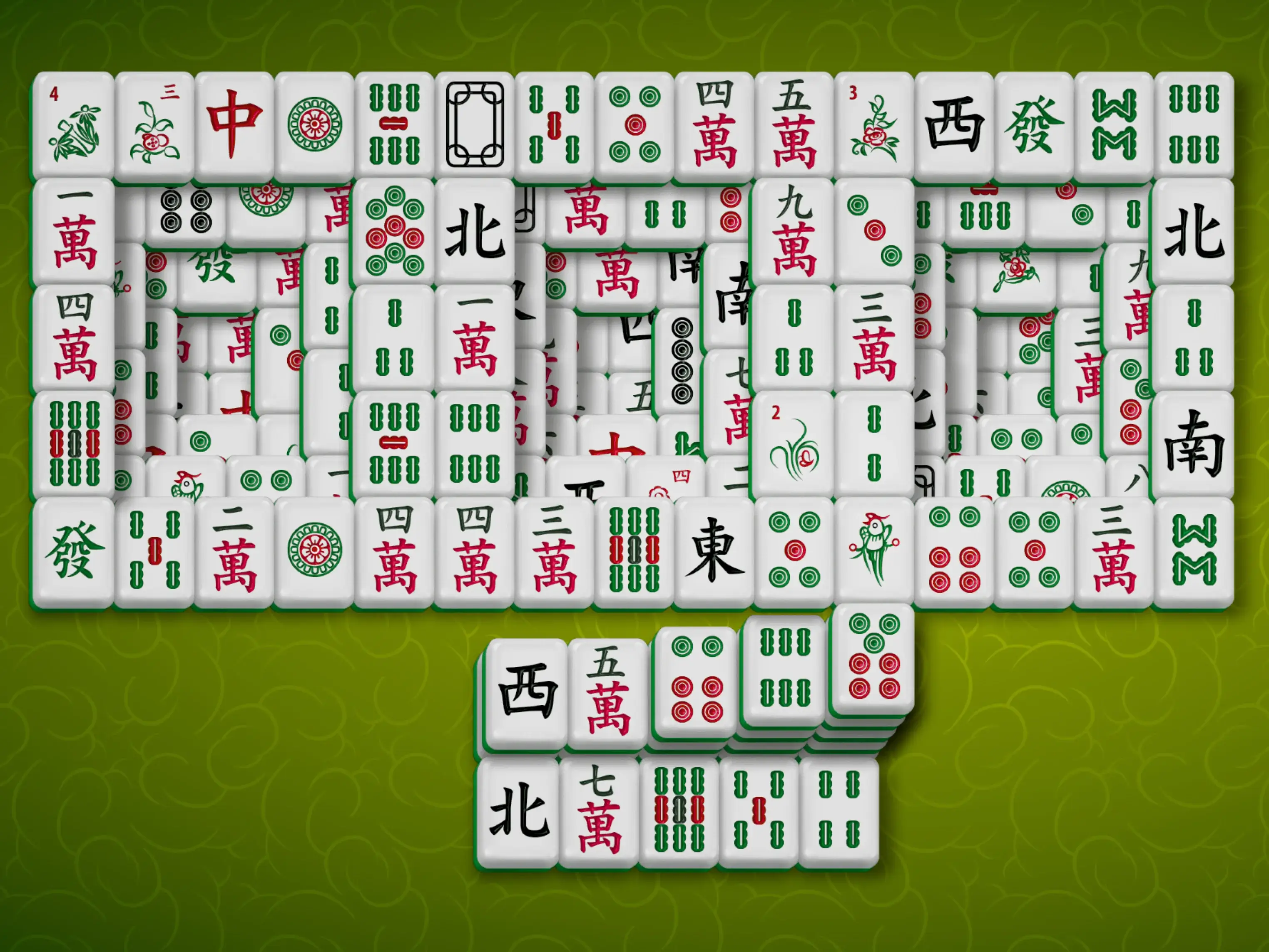 Gameplay des kostenlosen Online-Spiels Mahjong Drei Brunnen