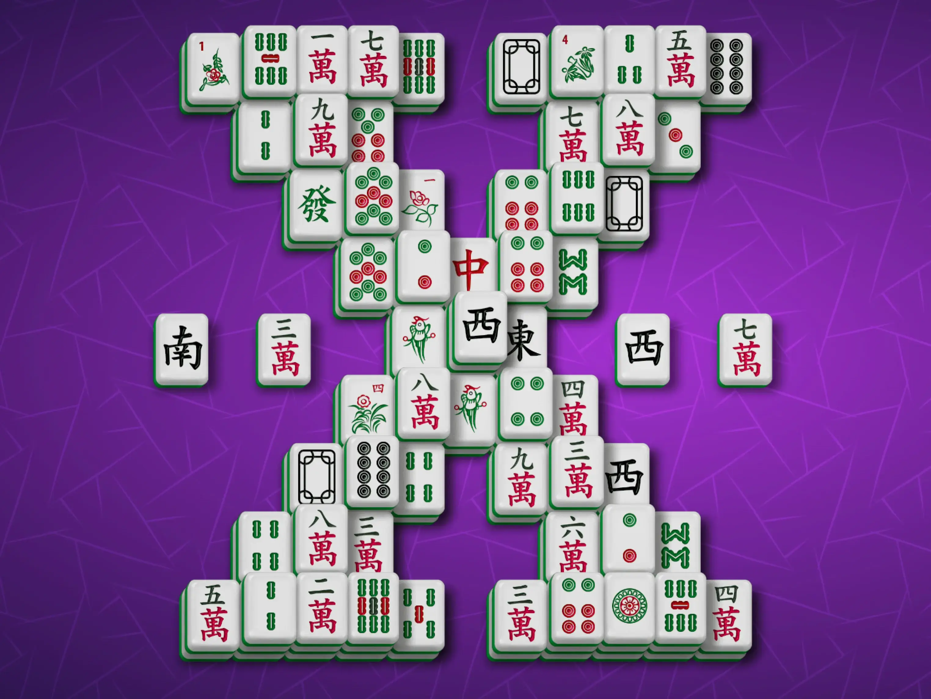 Gameplay des kostenlosen Online-Spiels Mahjong X-Gestalt