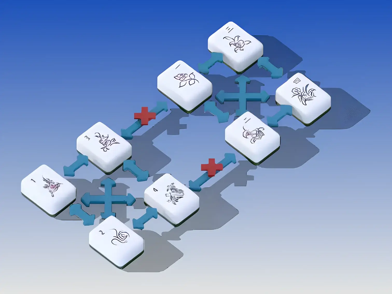 Demonstration of using special tiles in mahjong solitaire